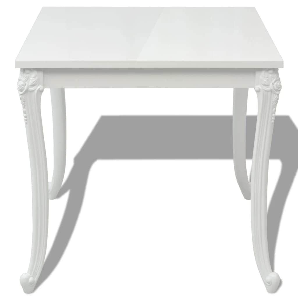 Dining Table High Gloss, White