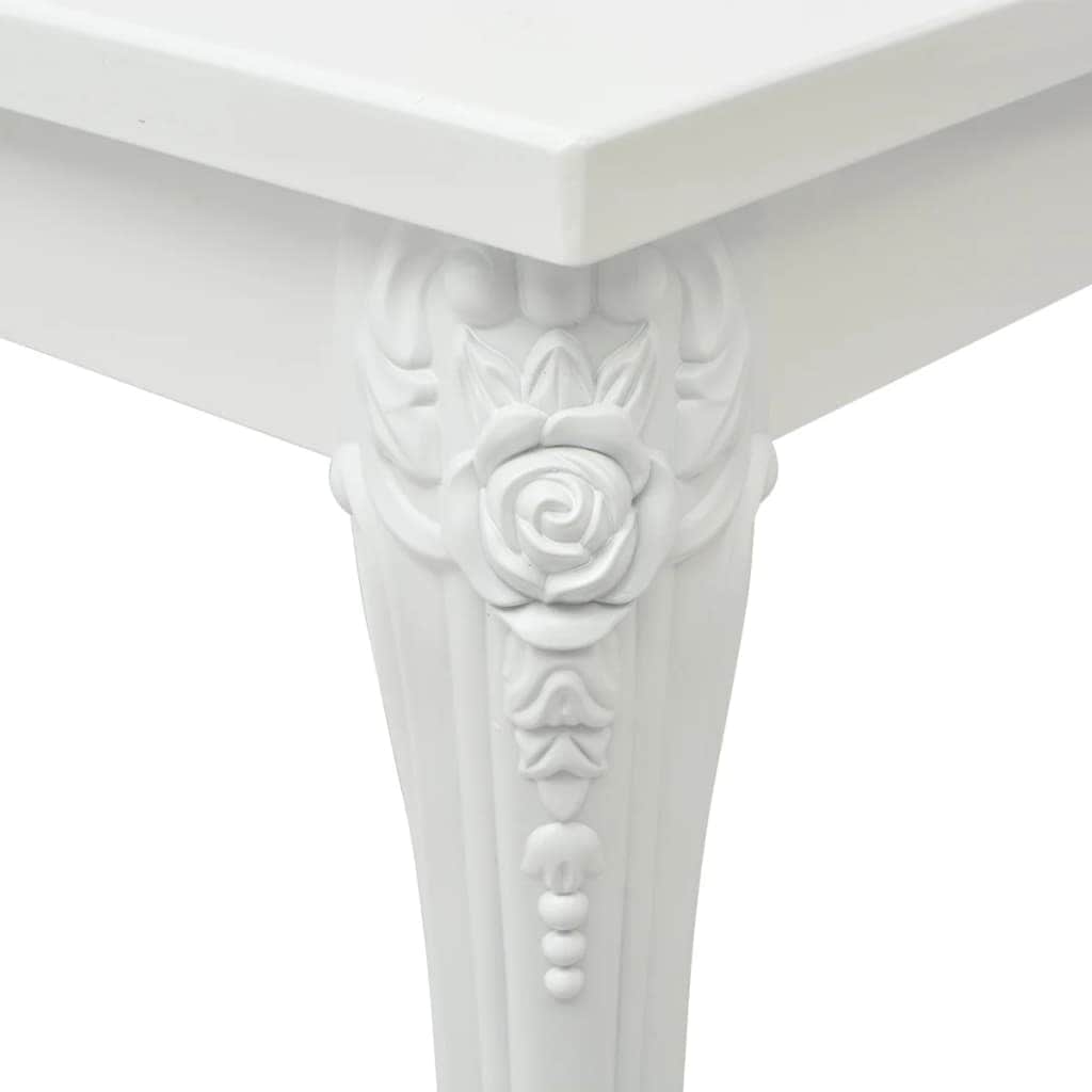 Dining Table High Gloss, White