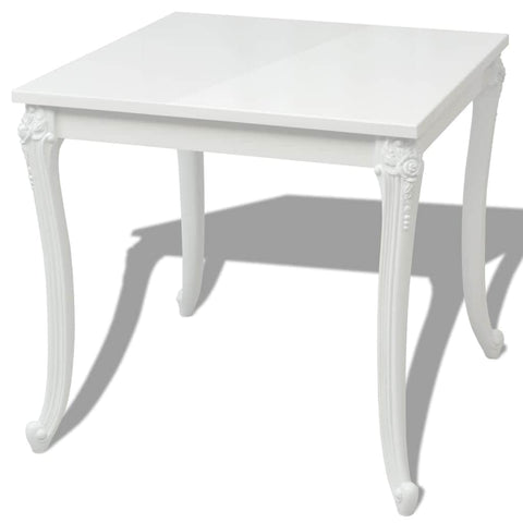 Dining Table High Gloss, White