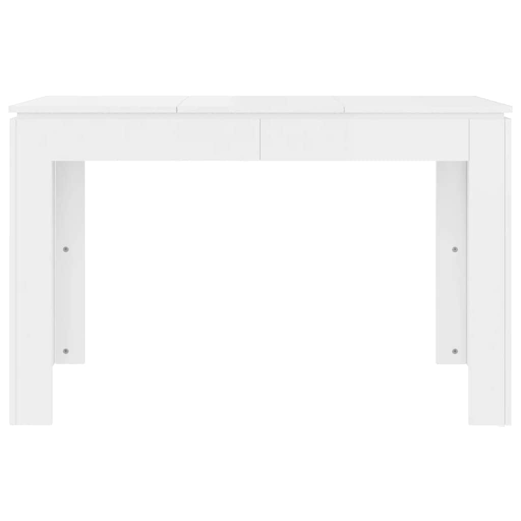 Dining Table High Gloss  White Chipboard