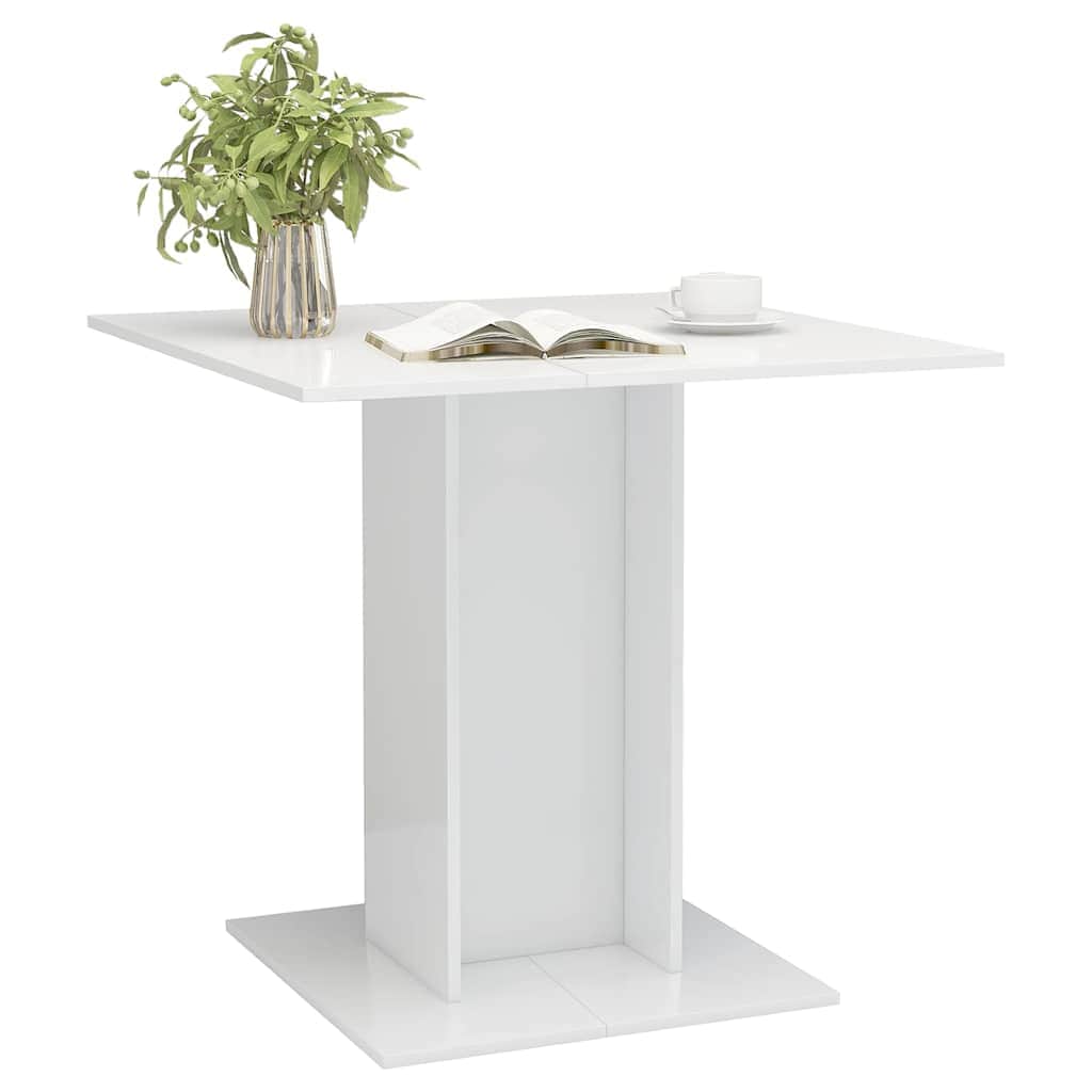 Dining Table High Gloss White  Chipboard