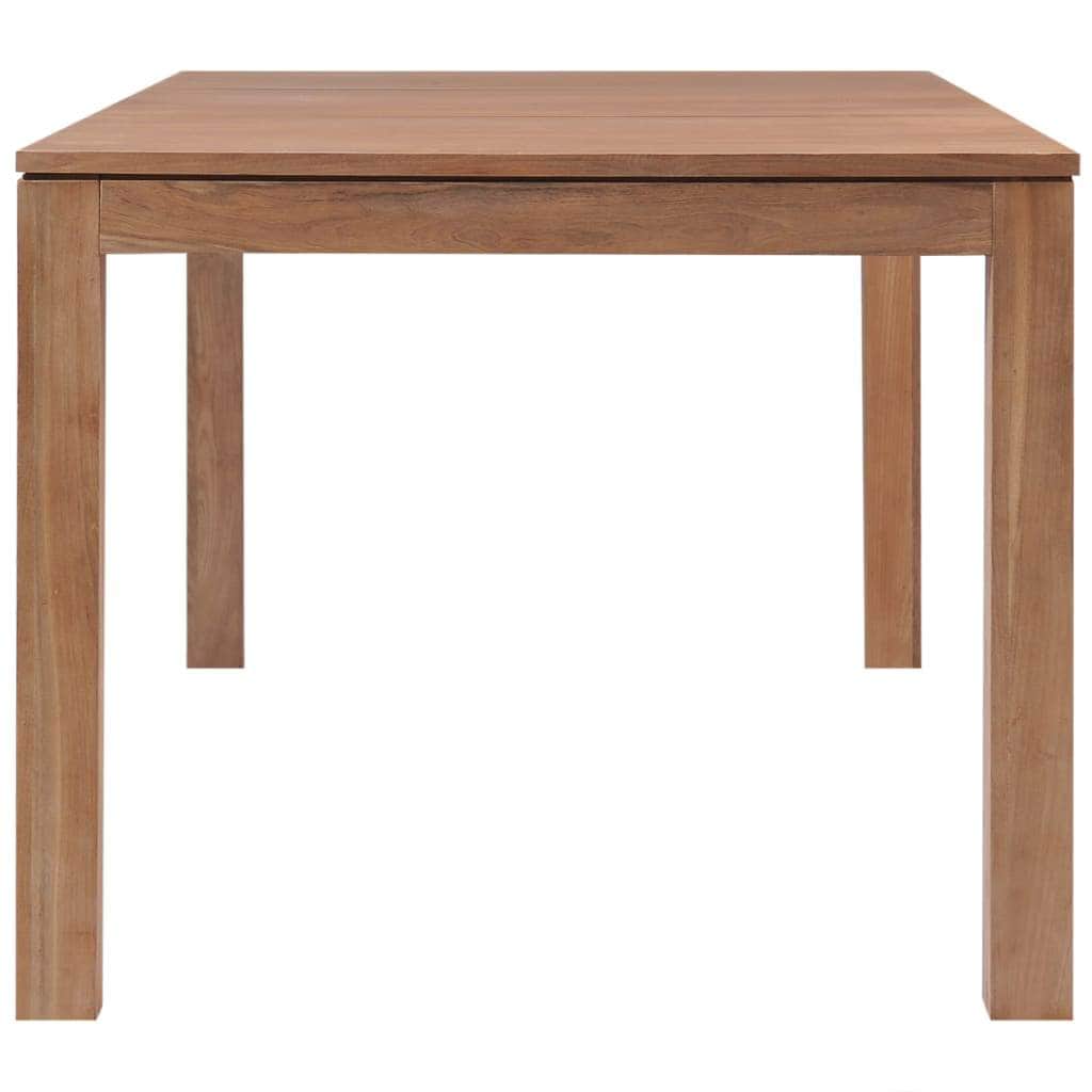 Dining Table Indoor Solid Teak Wood with Natural Finish