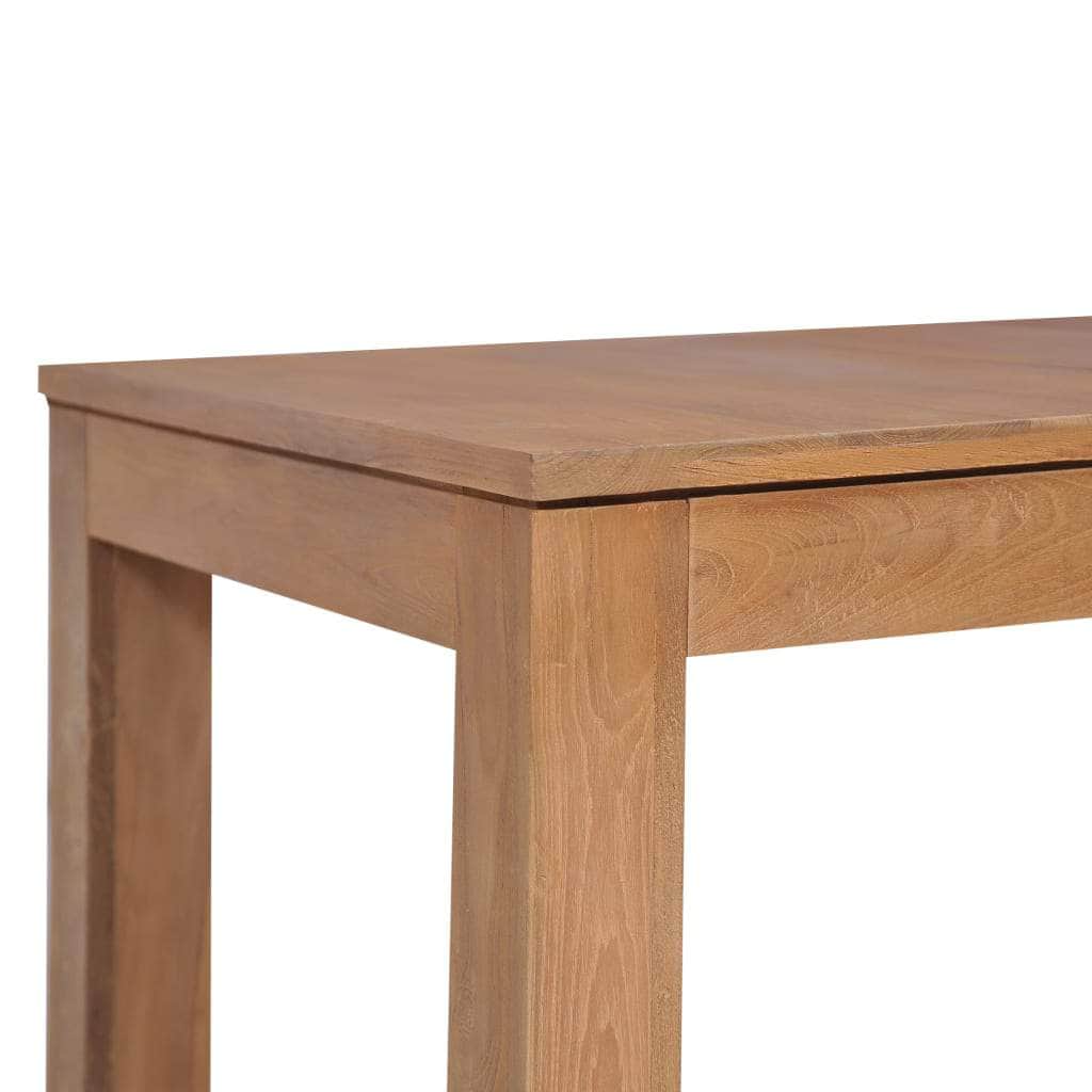 Dining Table Indoor Solid Teak Wood with Natural Finish