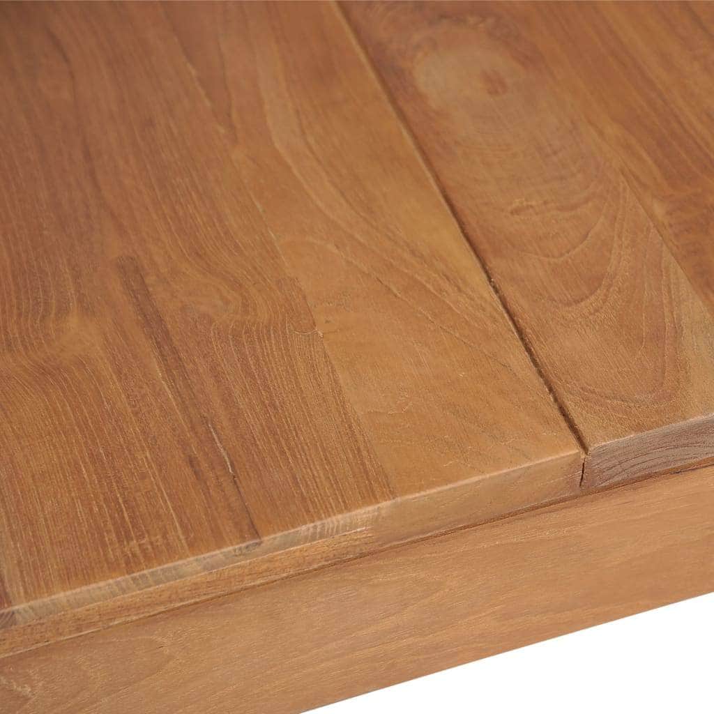 Dining Table Indoor Solid Teak Wood with Natural Finish