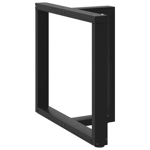 Dining Table Legs T-Shaped  2 pcs Black Steel