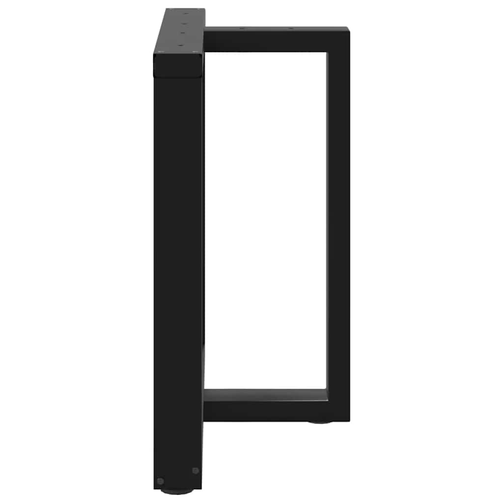 32QV - Dining Table Legs T-Shaped 2 pcs Black Steel