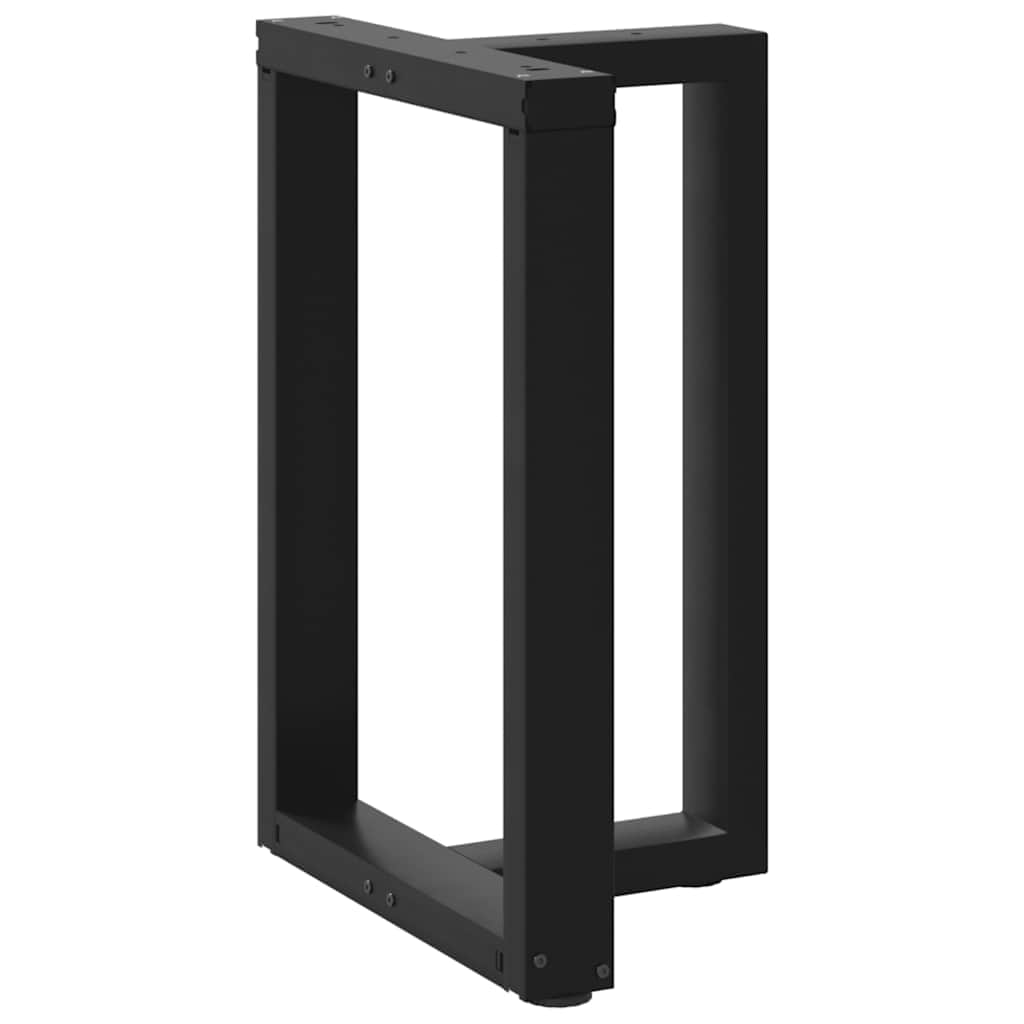 Dining Table Legs T-Shaped 2 pcs Black Steel, Steel finish