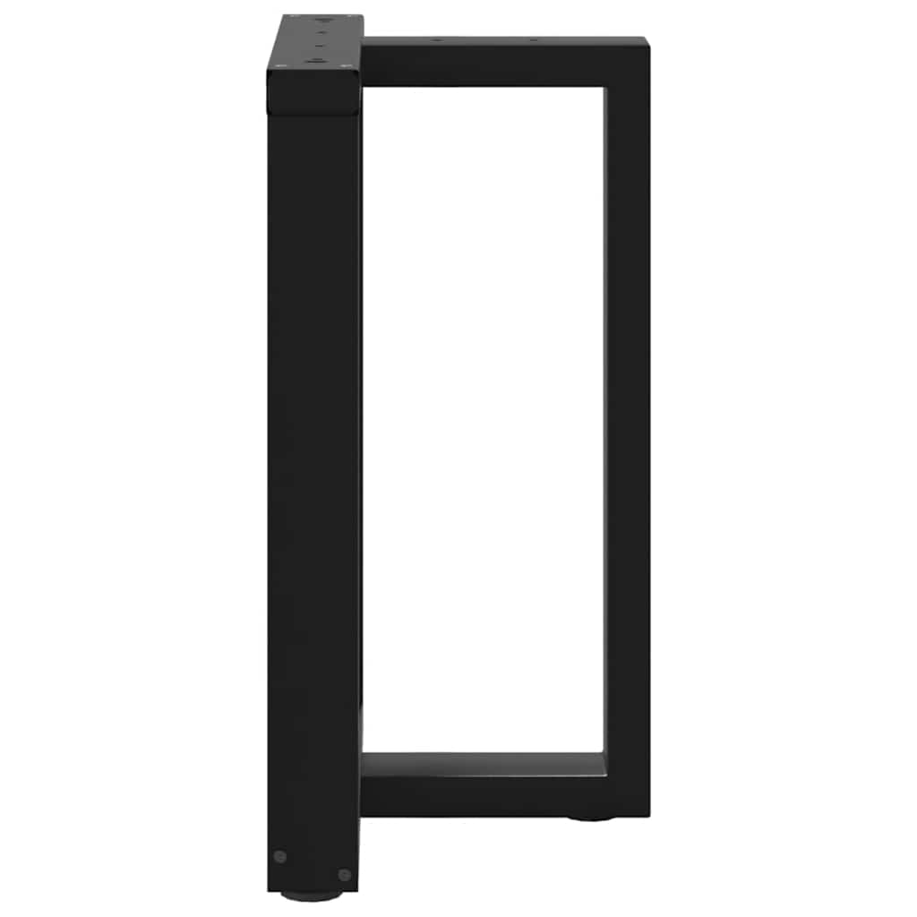 32QV - Dining Table Legs T-Shaped 2 pcs Black Steel