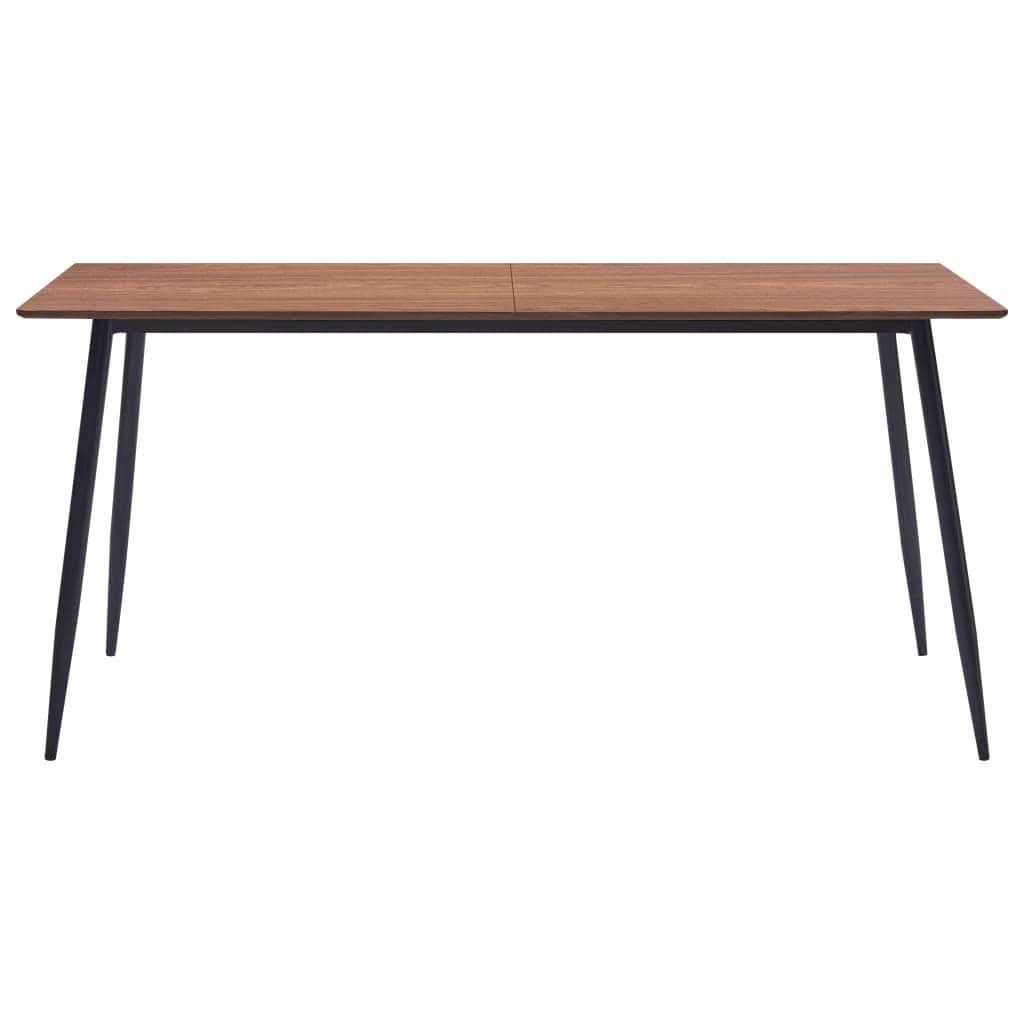 Dining Table MDF Black, Brown