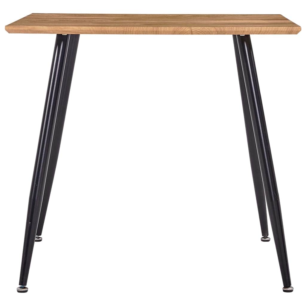 Dining Table Oak and Black  MDF
