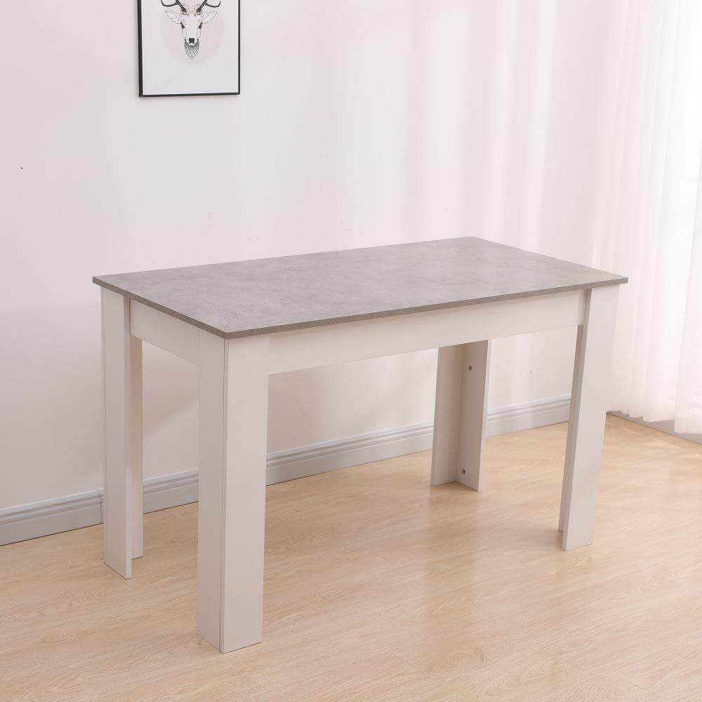 Dining Table Rectangular Wooden 120M-Grey&Amp;White