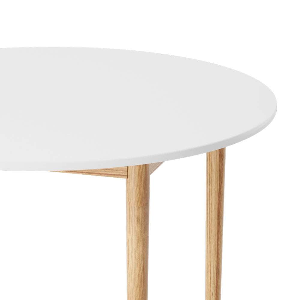 Dining Table Round White 108Cm Diameter Demi