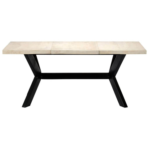 Dining Table Solid Mango Wood -White