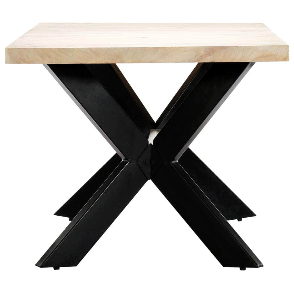 Dining Table Solid Mango Wood -White