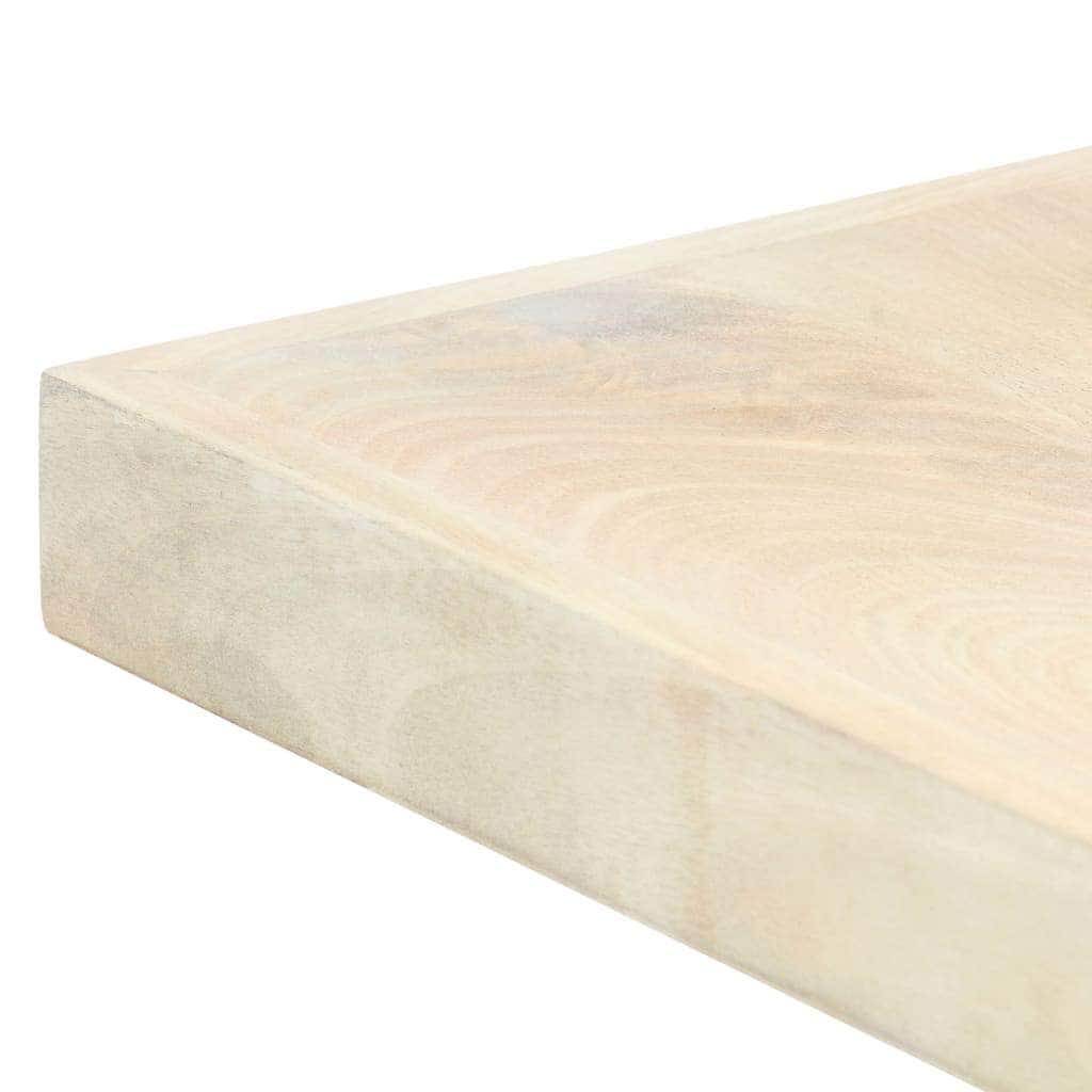Dining Table Solid Mango Wood White