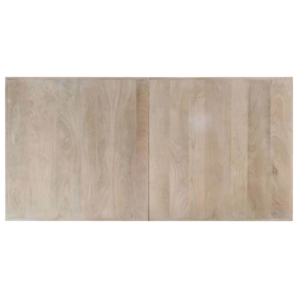Dining Table Solid Mango Wood, White