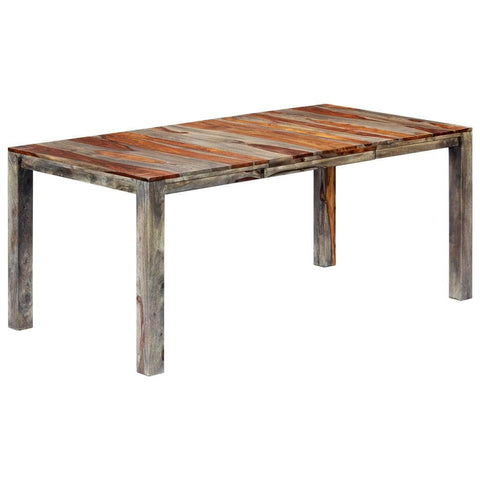 Dining Table Solid Sheesham Wood Grey
