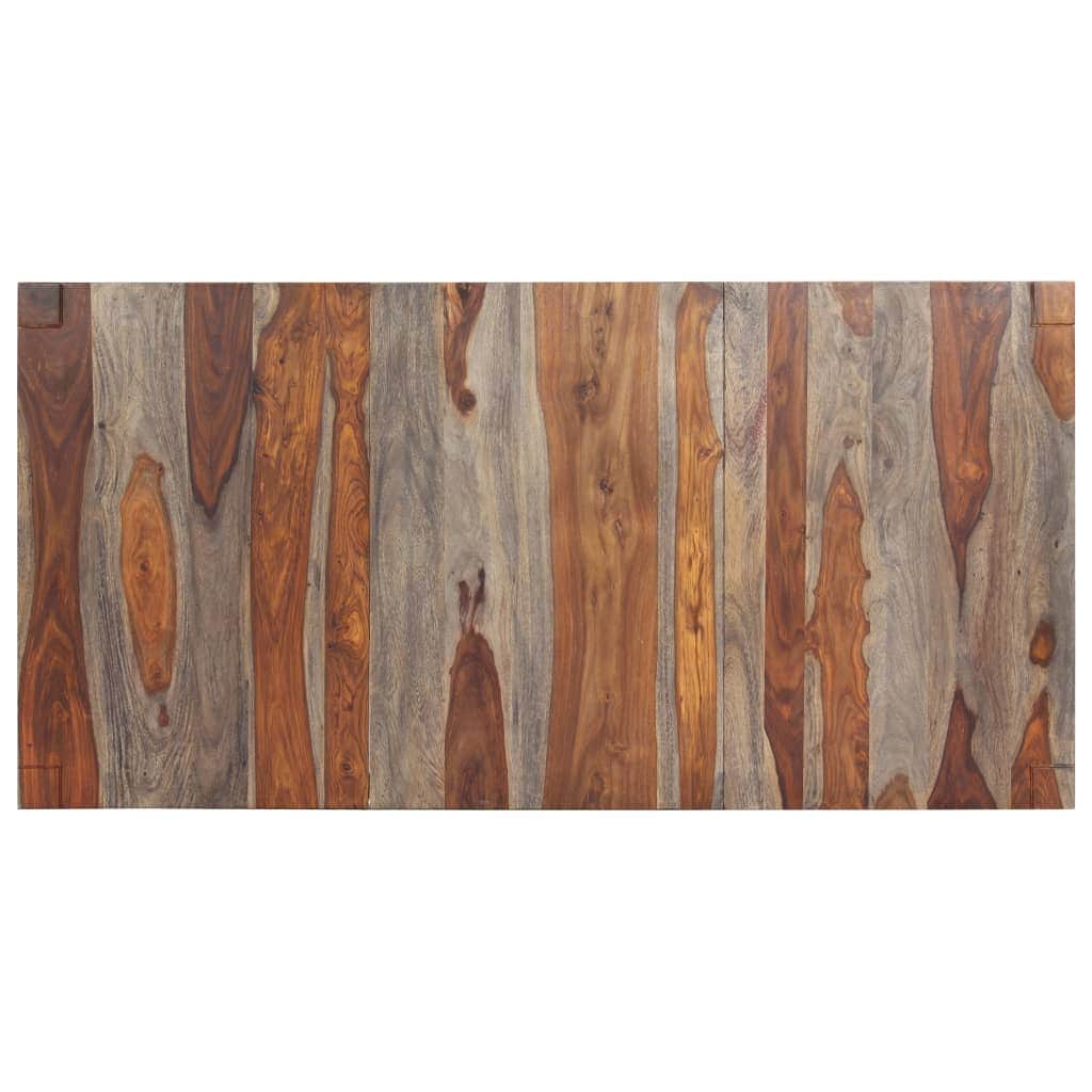 Dining Table Solid Sheesham Wood Grey