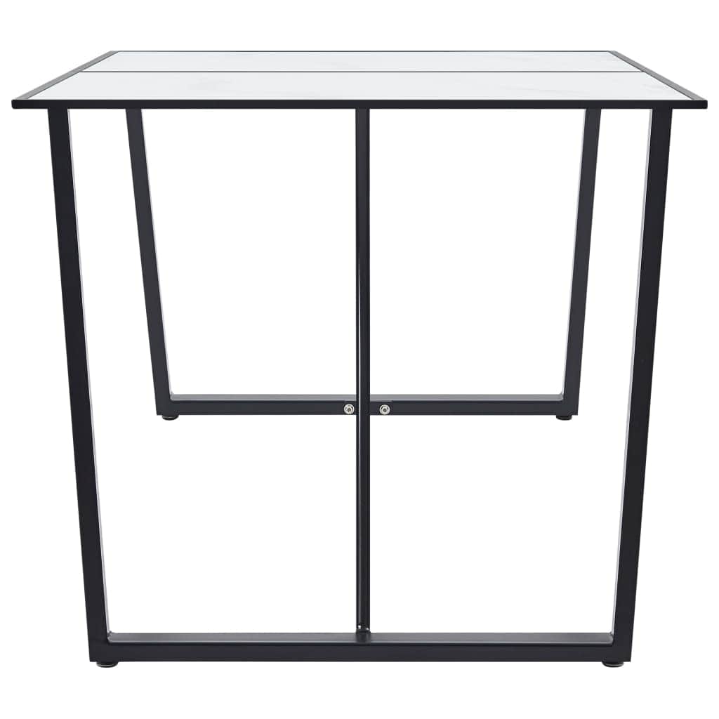 Dining Table Tempered Glass - White - Simple deals