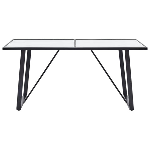 Dining Table Tempered Glass White