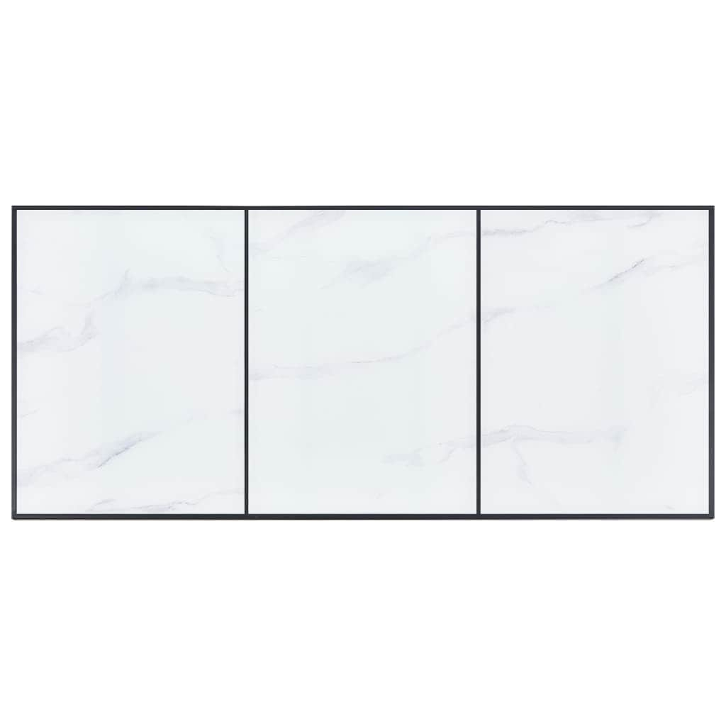 Dining Table Tempered Glass, White