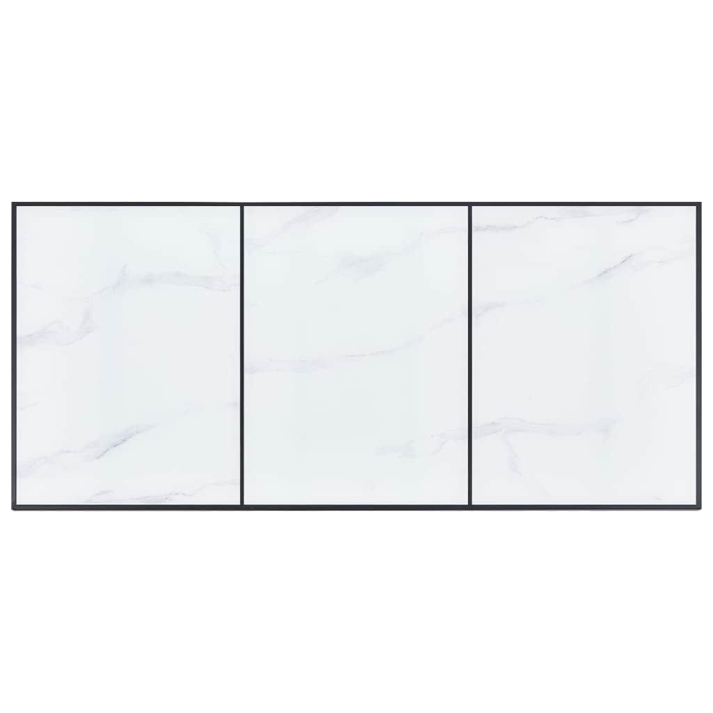 Dining Table Tempered Glass, White - Simple deals