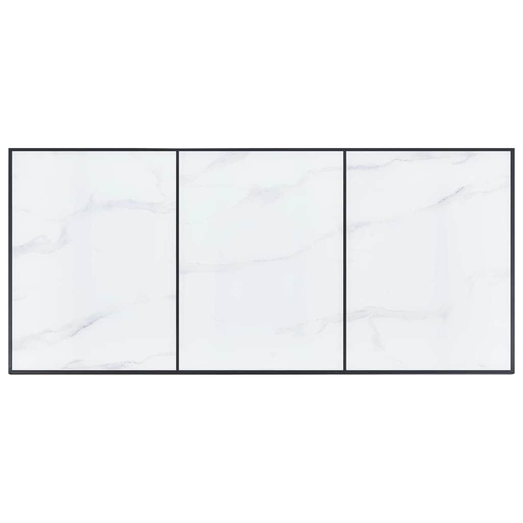Dining Table White Tempered Glass