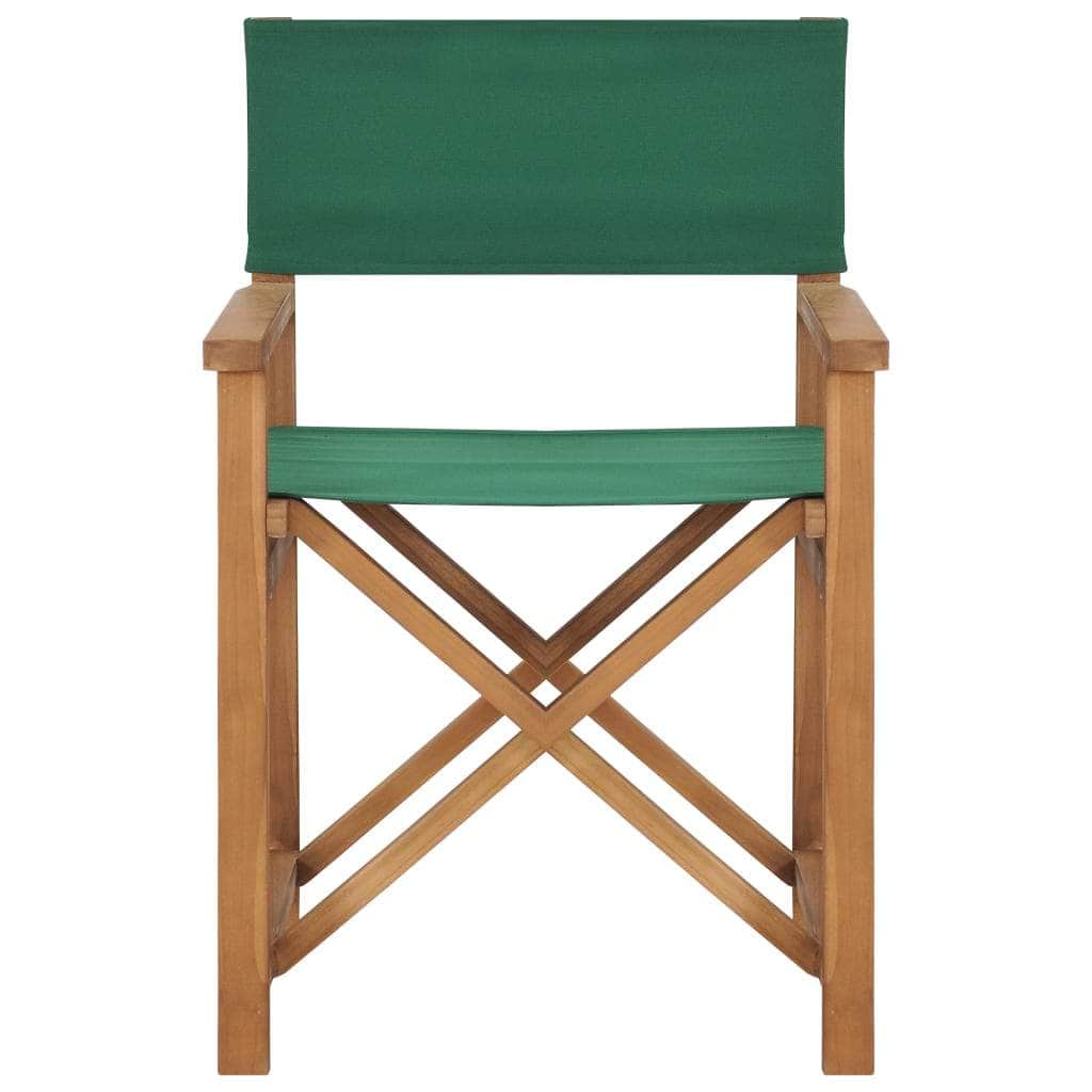 Director's Chair Solid Teak Wood Green