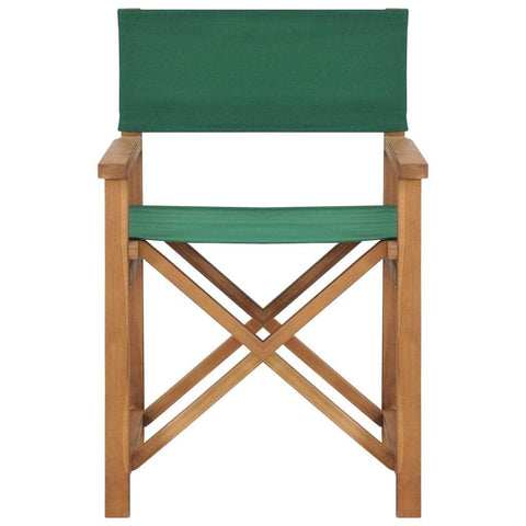 Director's Chair Solid Teak Wood Green