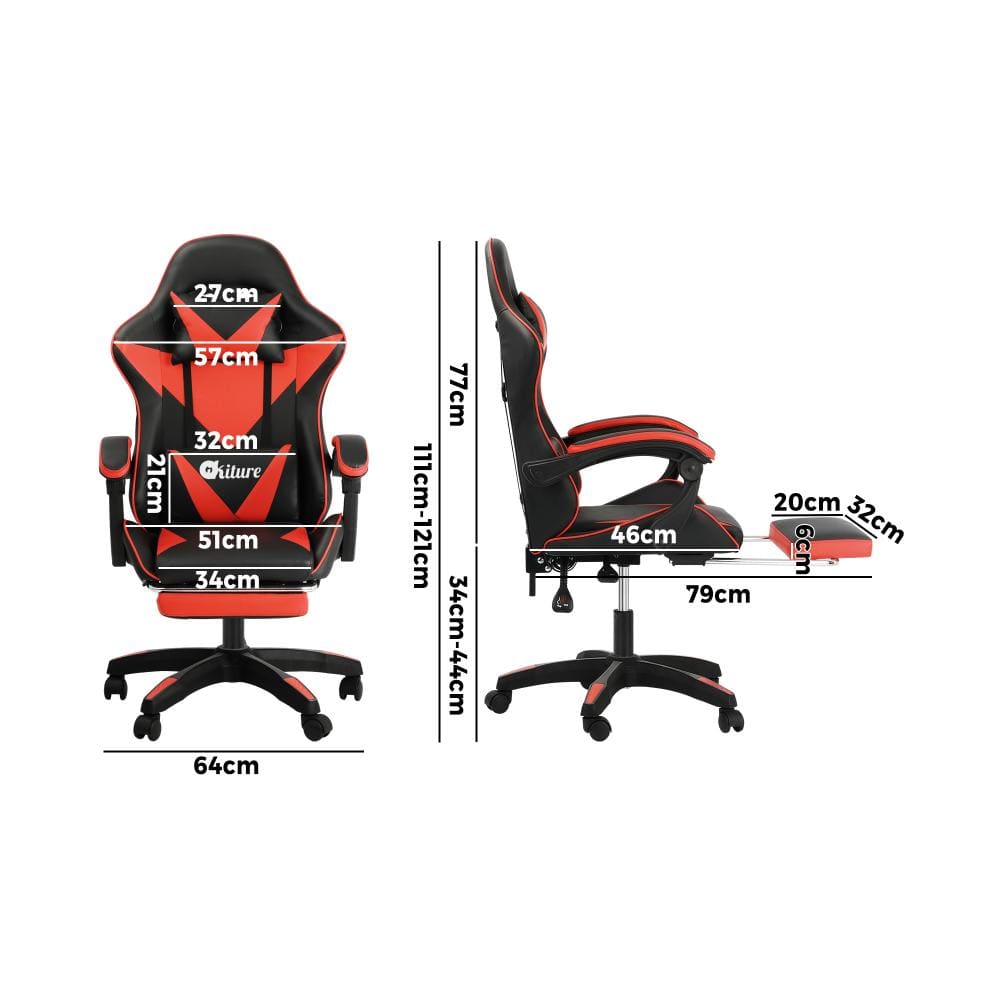 Discover the Gaming Throne with Built-in Massage and 135° Recline Black\Blue\Red