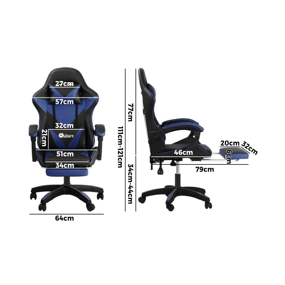 Discover the Gaming Throne with Built-in Massage and 135° Recline Black\Blue\Red