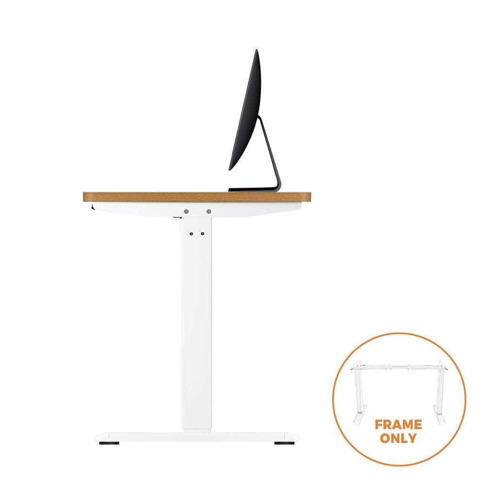 Discover the Stylish White Frame Standing Desk for Home Offices(Frame Only)