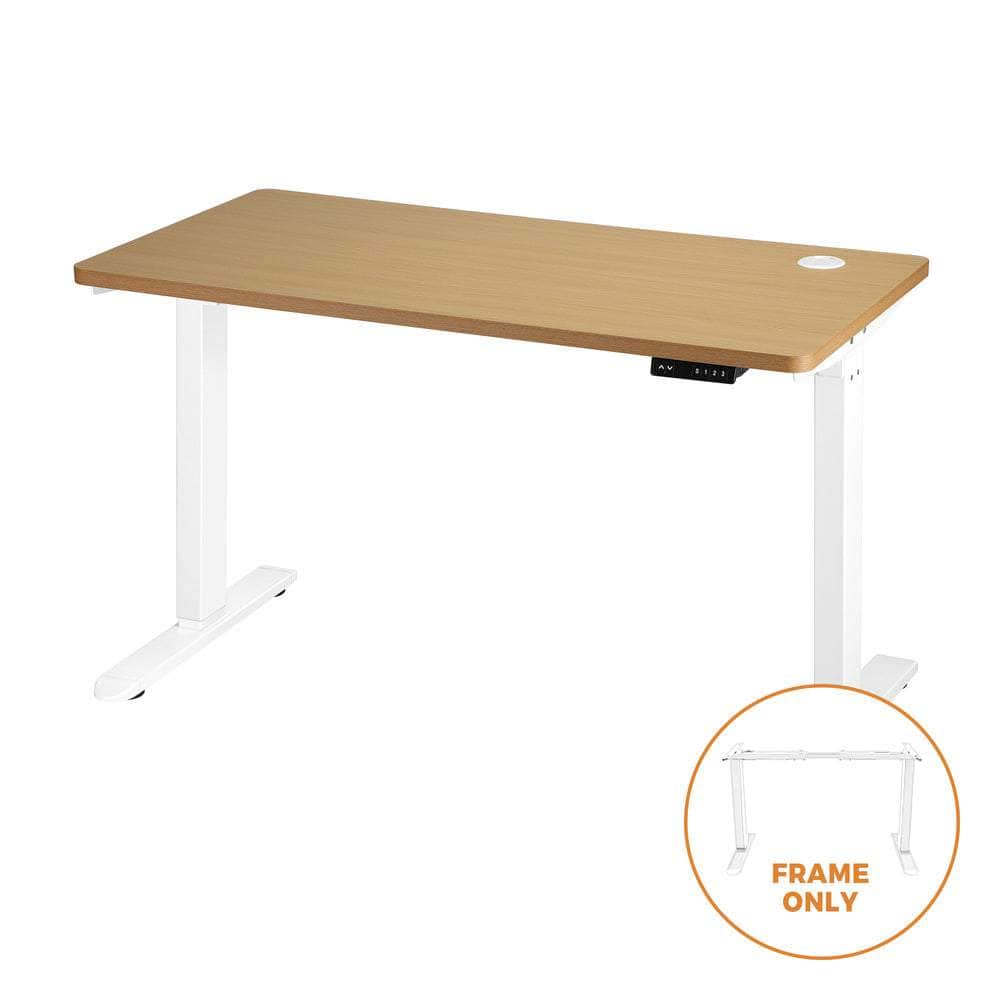 Discover the Stylish White Frame Standing Desk for Home Offices(Frame Only)