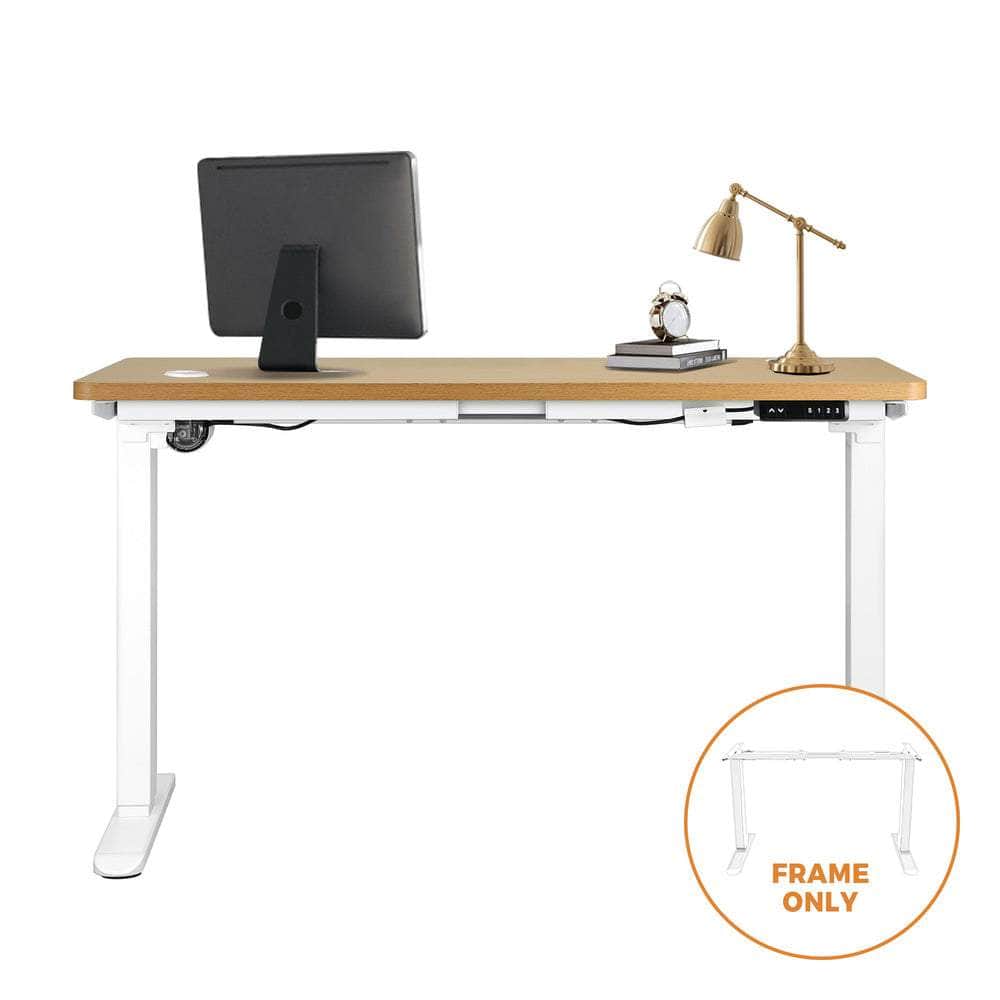 Discover the Stylish White Frame Standing Desk for Home Offices(Frame Only)