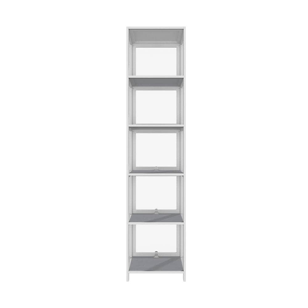 Display Cabinet Slim 5-Tier Shelves Clear Oak