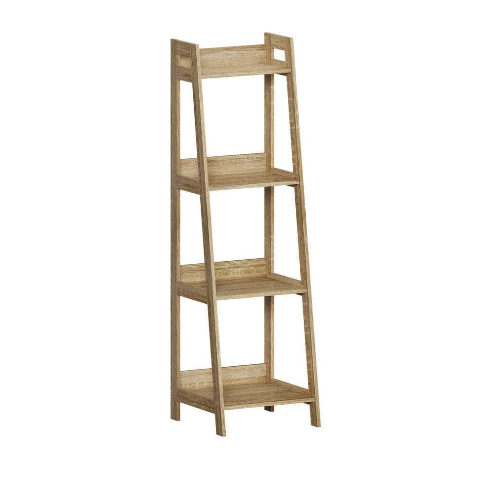 Display Shelf 4 Tier Corner Ladder Shelves Black