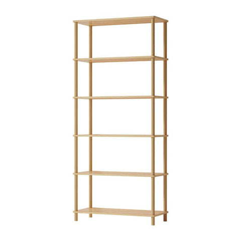 Display Shelf 5 Tier Bookshelf Storage Rack Natural & Black