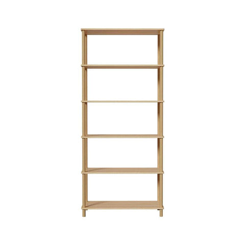 Display Shelf 5 Tier Bookshelf Storage Rack Natural & Black