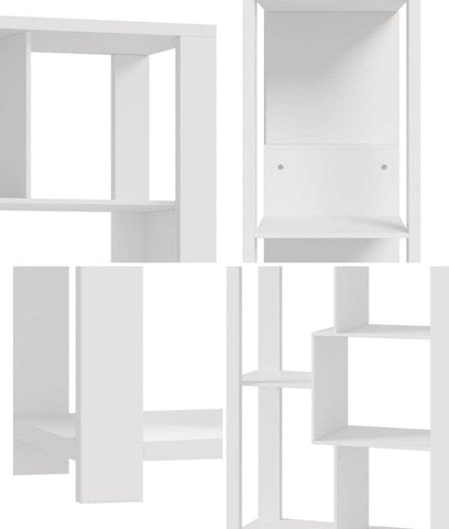 Display Shelf Open Multi-tier Shelves White