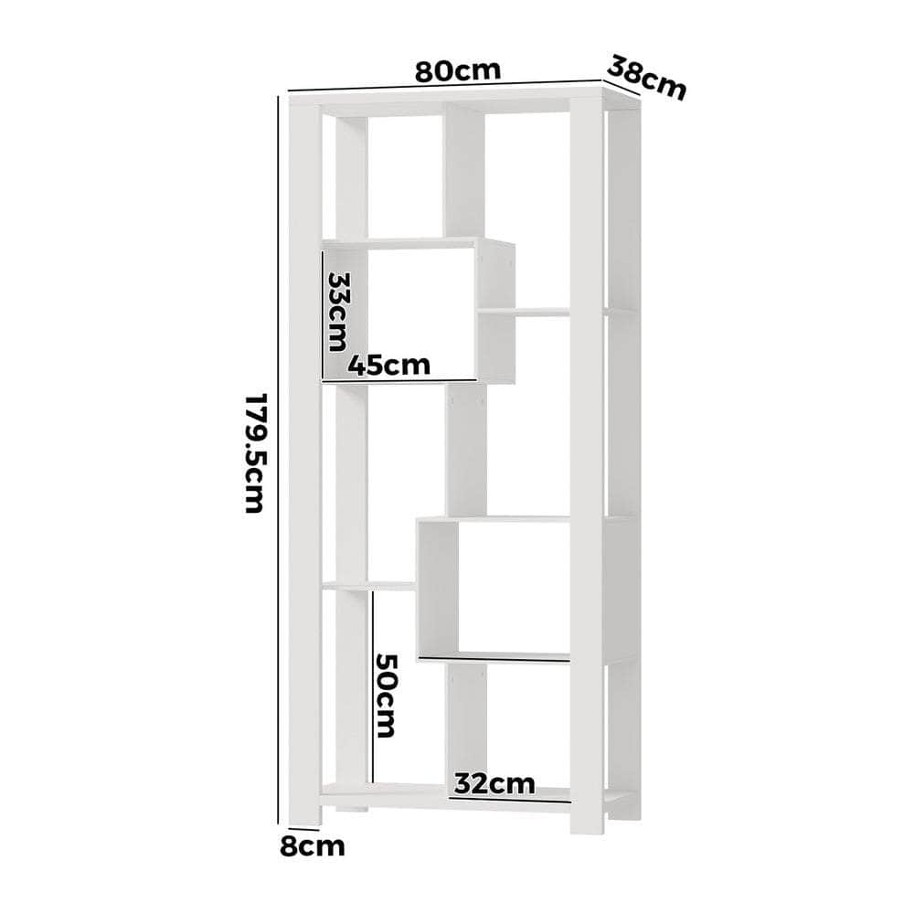 Display Shelf Open Multi-tier Shelves White