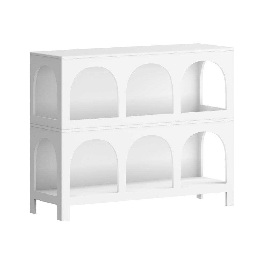 Display Shelf Storage Stand Bookshelf Black/White