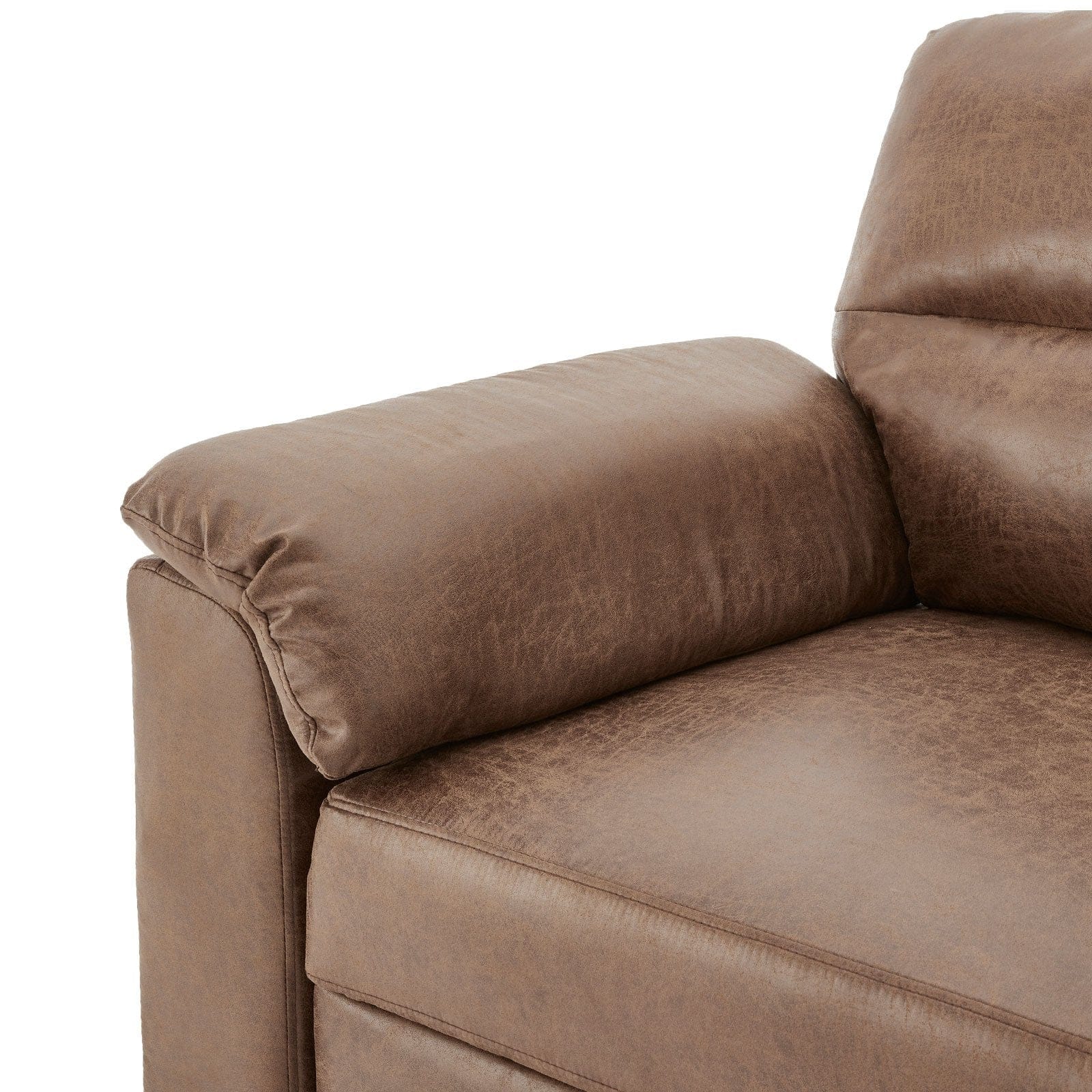 indoor furniture Distressed Fabric Sofa Bed Couch Lounge - Brown