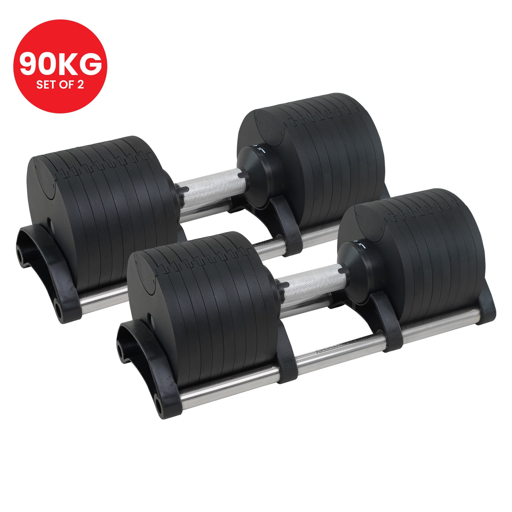 Adjustable Dumbbells 90kg 19.5x19.5x49cm