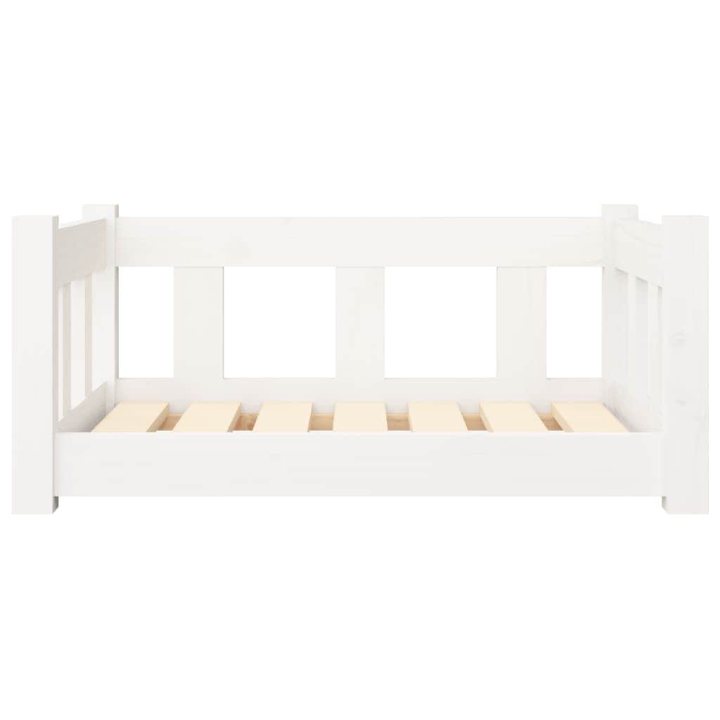 Dog Bed White Solid Wood Pine