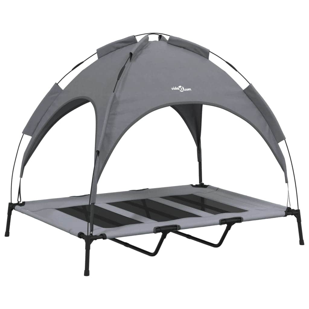 Fabric finish - Dog Bed with Canopy Anthracite Oxford Fabric and Steel