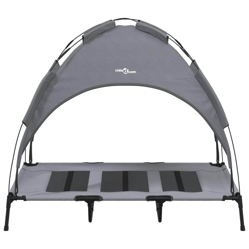 Dog Bed with Canopy Anthracite Oxford Fabric and Steel | Dog Beds