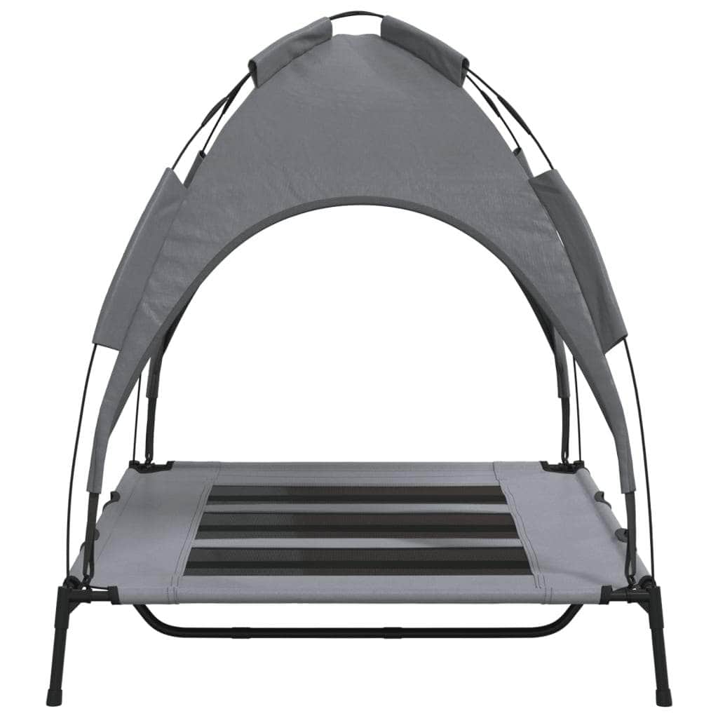 Dog Bed with Canopy Anthracite Oxford Fabric and Steel | Fabric finish