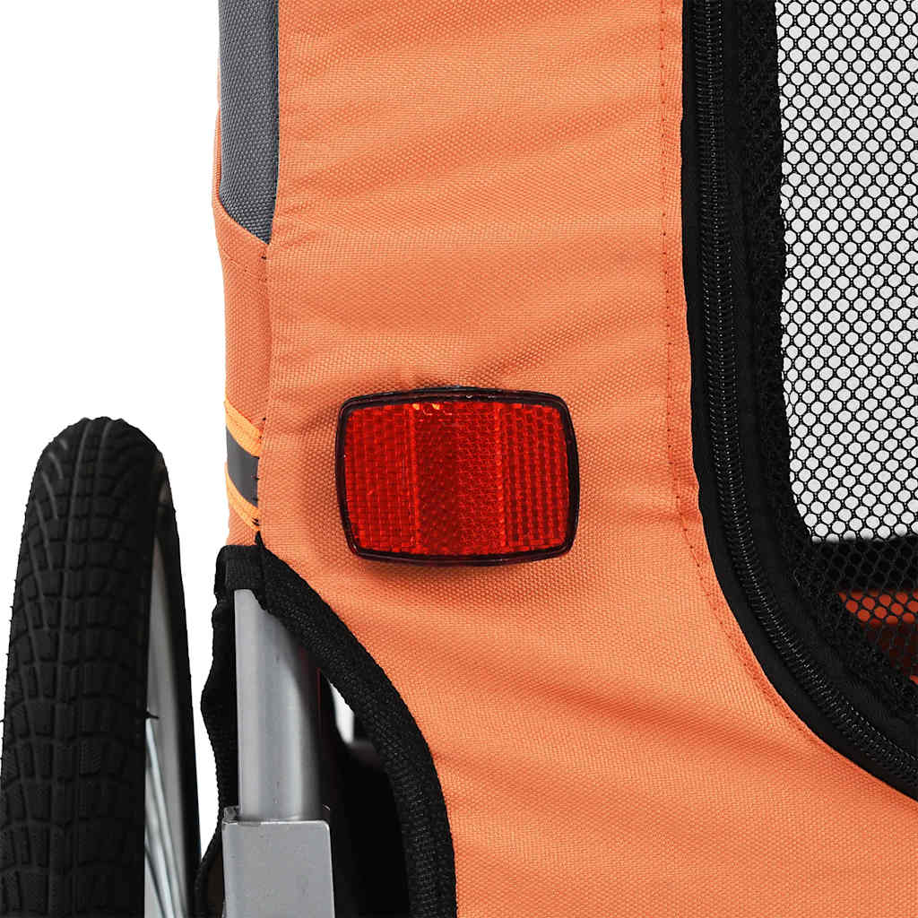 Dog Bike Trailer Orange and Brown