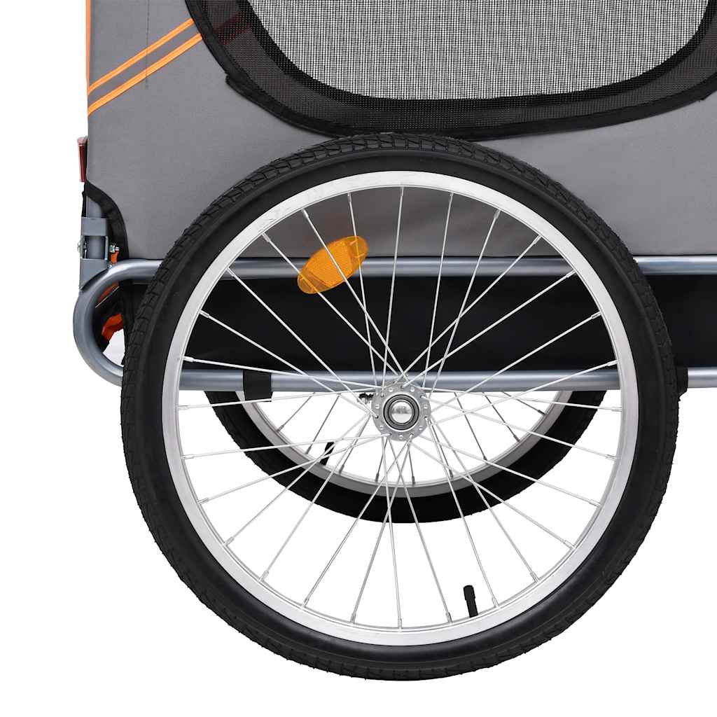 Dog Bike Trailer Orange and Brown