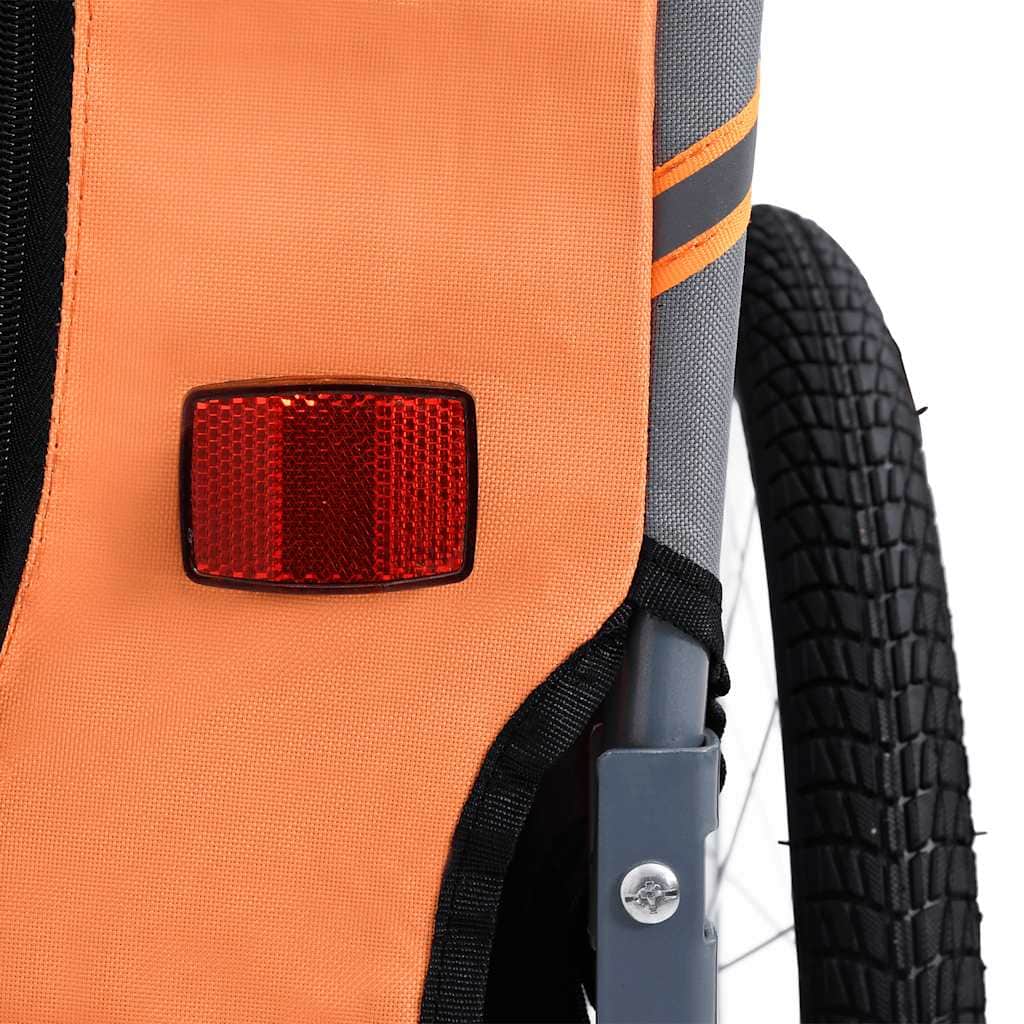 Dog Bike Trailer Orange and Brown